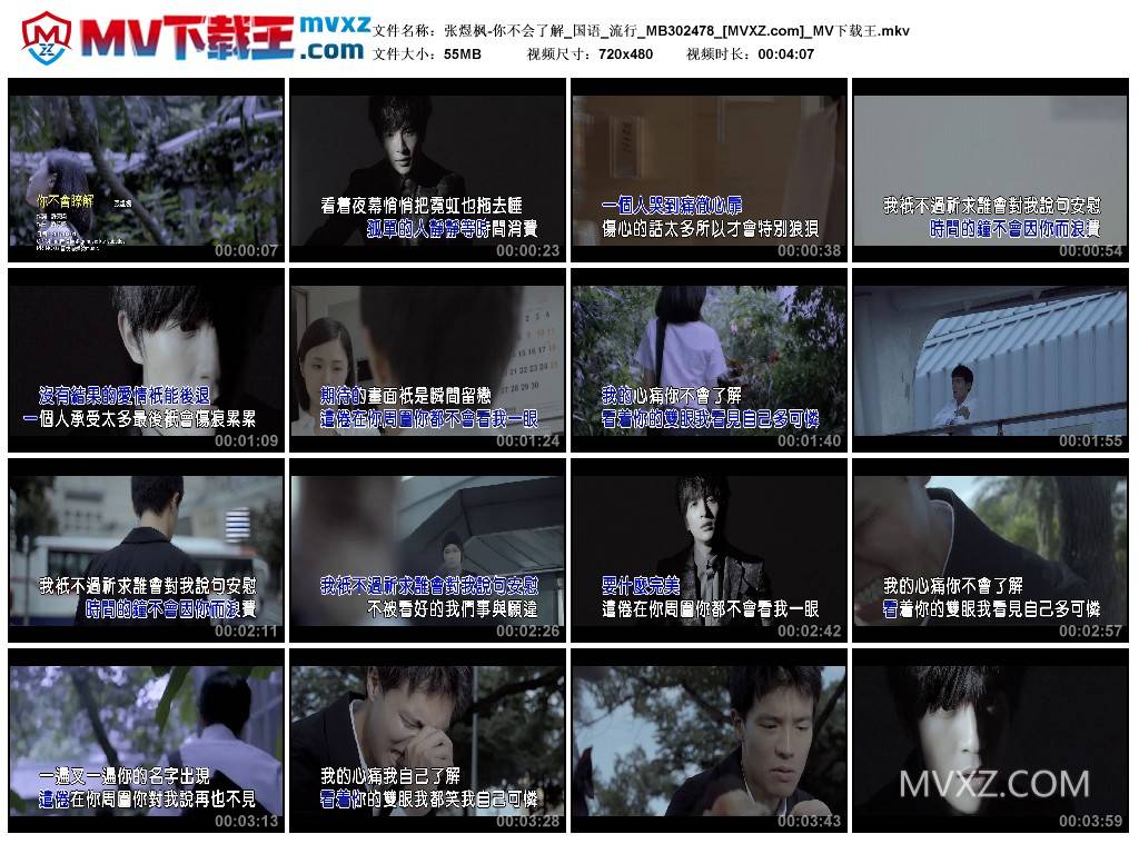 张煜枫-你不会了解_国语_流行_MB302478